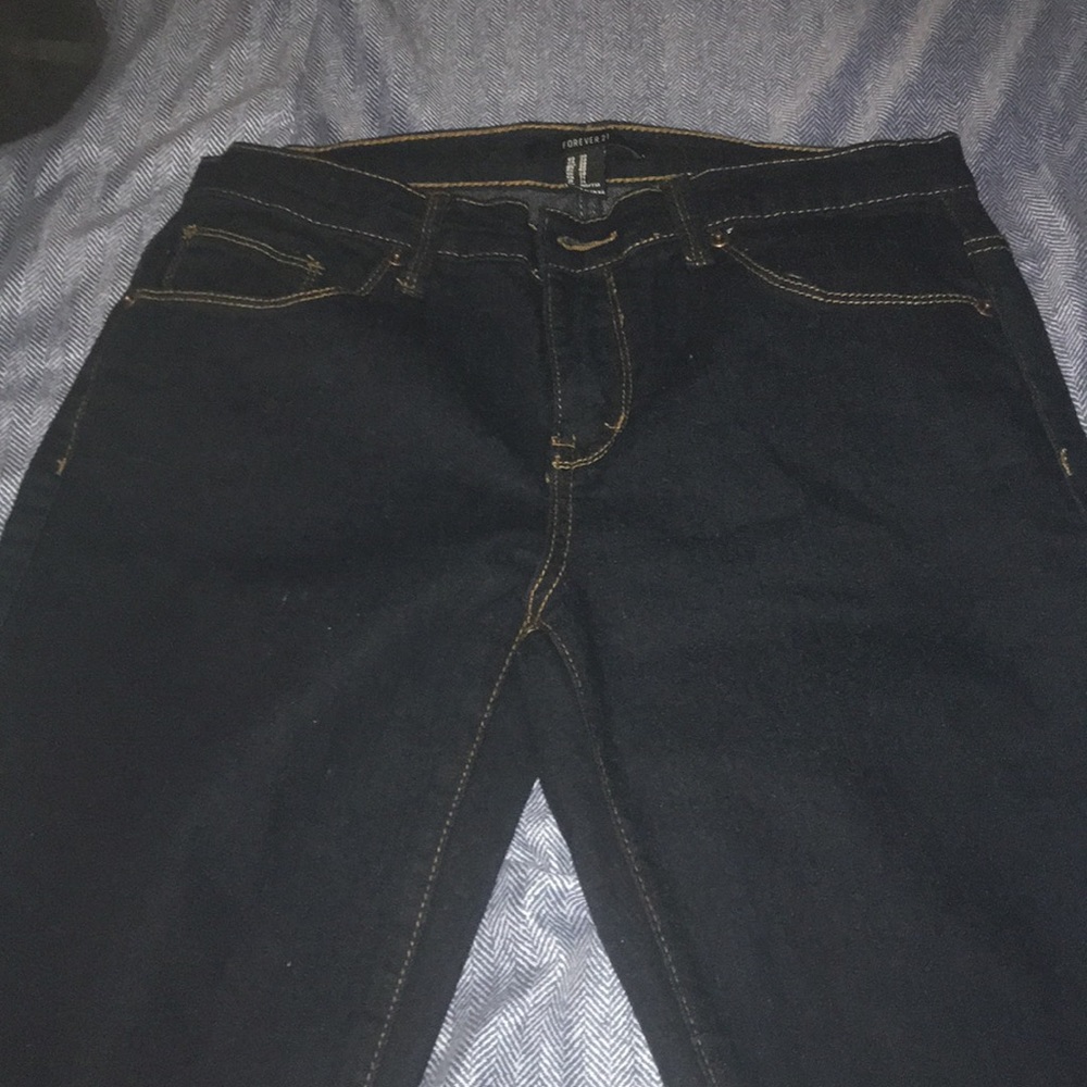 Dark blue denim jeans
